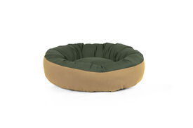 Gauty Cama Redonda Tela de sarga  Beige y verde para Perros y Gatos 