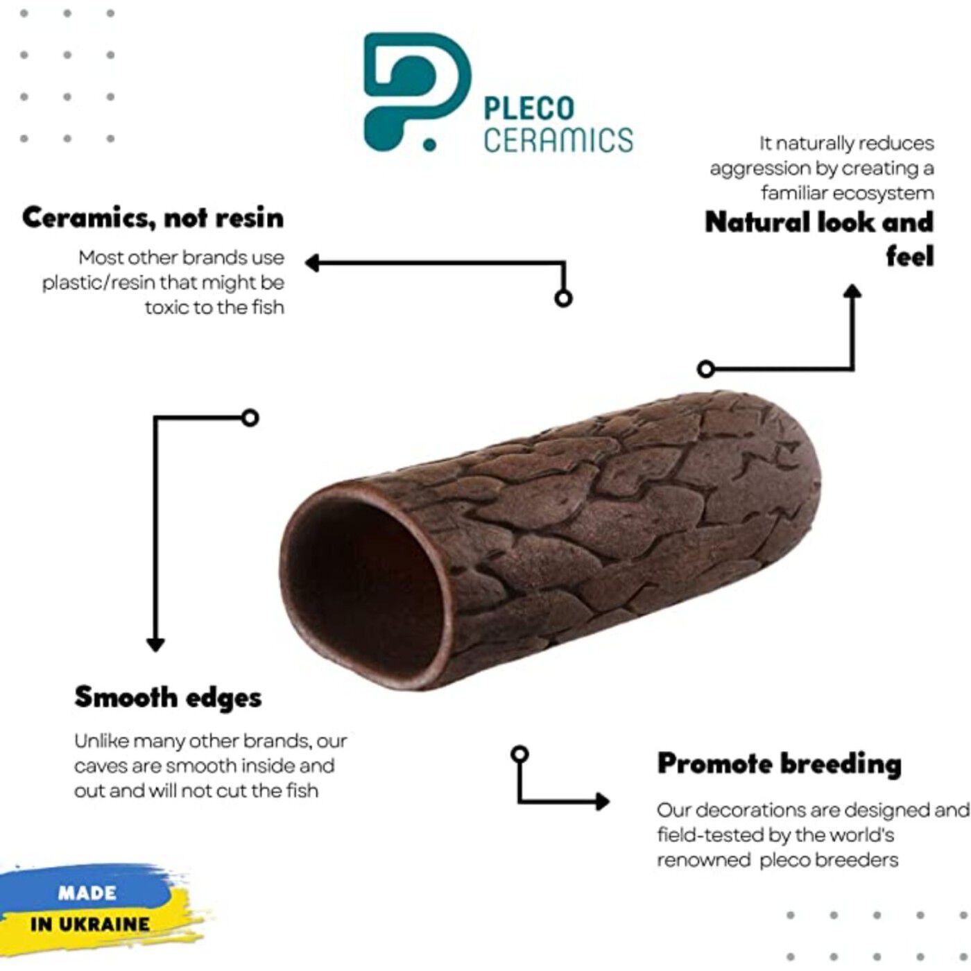 TM Plecoceramics cueva Natural Pequeña para acuarios thumbnail