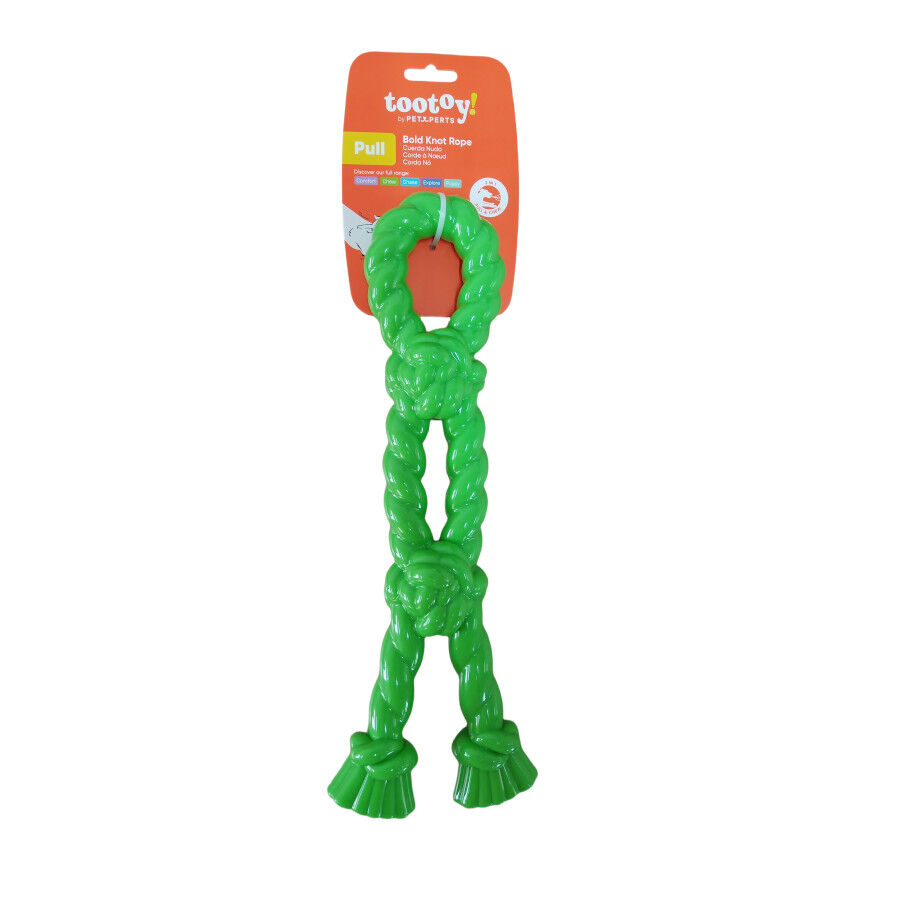 Tootoy! Mordedor Rubber Bold Knot de Goma Verde para perros, , large Imagen numero 8