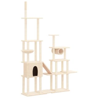 VidalXL Árbol Rascador grande crema para gatos