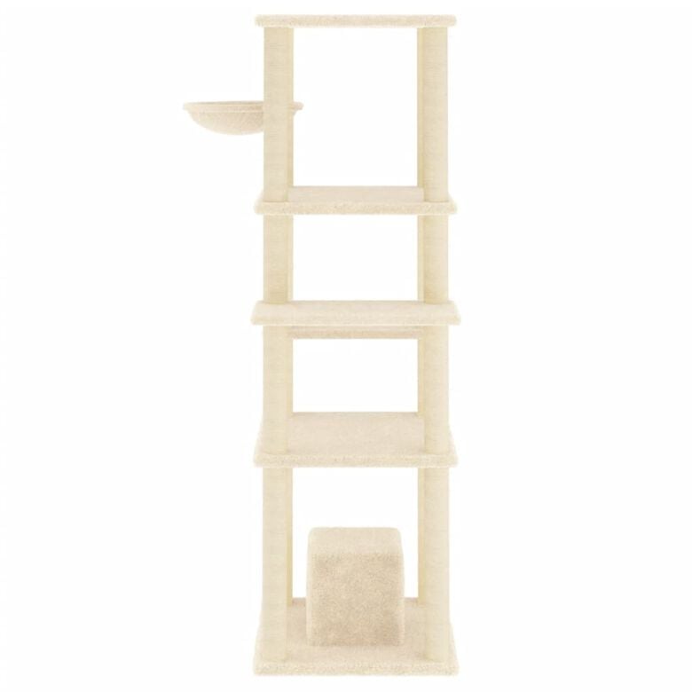 VidaXL Rascador con postes de sisal color crema para gatos thumbnail