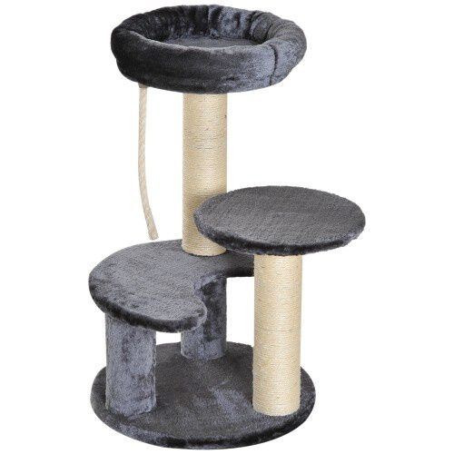 Rascador PawHut de 3 niveles para gatos color Gris thumbnail