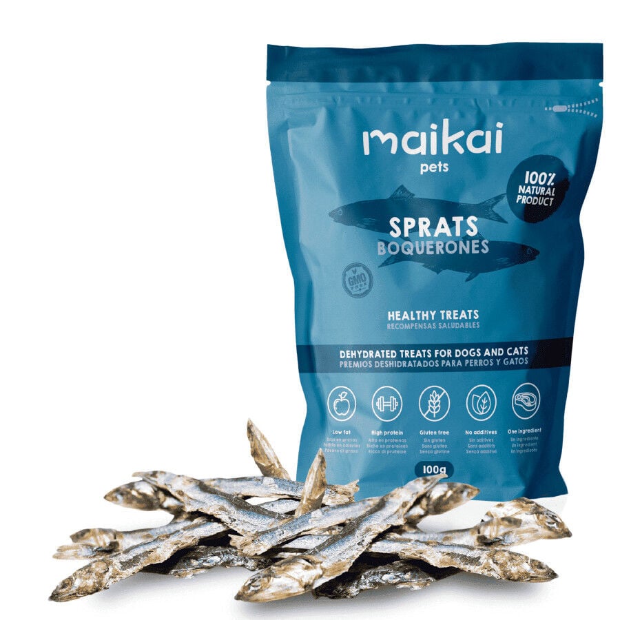 MAIKAI Boquerones Deshidratados Snacks para Perros y Gatos