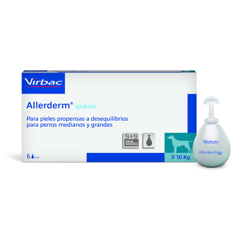 Virbac Allerderm spot on Pipetas dermatológicas para el cuidado de la piel Perros y Gatos., , large image number null