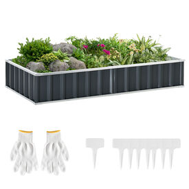 Outsunny Huerto Urbano Gris para Exterior