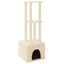 vidaXL Rascador para gatos con postes de sisal color crema 133,5 cm, , large indicador imagen numero 1