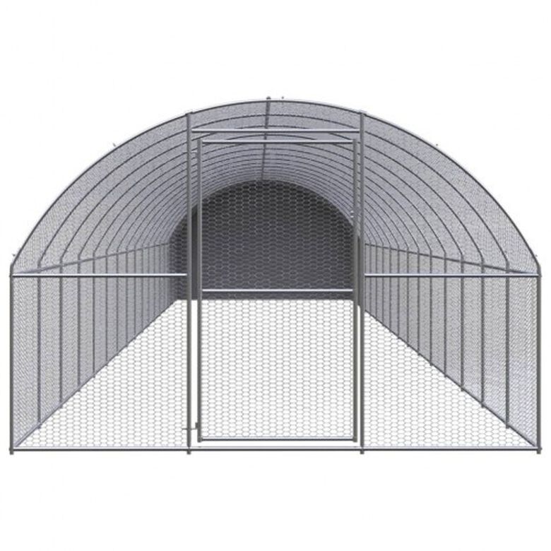 VidaXL Gallinero Exterior plateado thumbnail