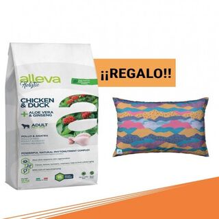 Promoción Alleva Holistic Adult Chicken & Duck Maxi + Cama Gobak sabor Pollo