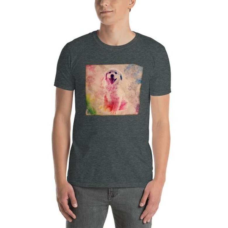 Mascochula camiseta hombre lienzo personalizada con tu mascota gris oscuro, , large image number null