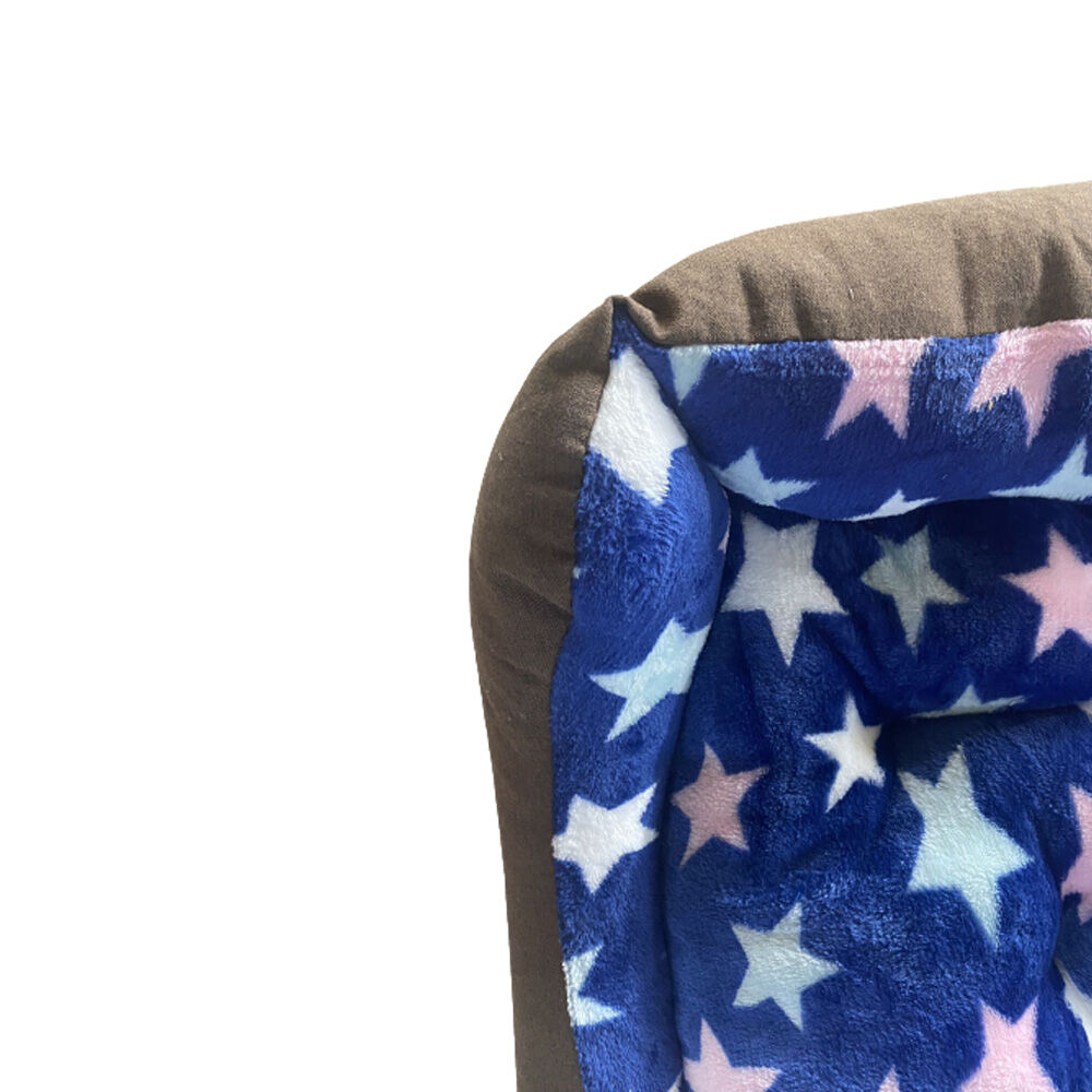 Cama de Mascota Modelo Rectangular con Felpa. Modelo Estrellas, , large Imagen numero 4