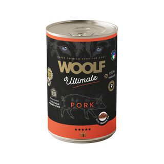 Woolf comida húmeda de cerdo para perros 