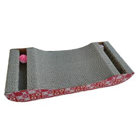 FOFOS Rascador de Cart&oacute;n y Bolas con Cascabeles Gris para gatos