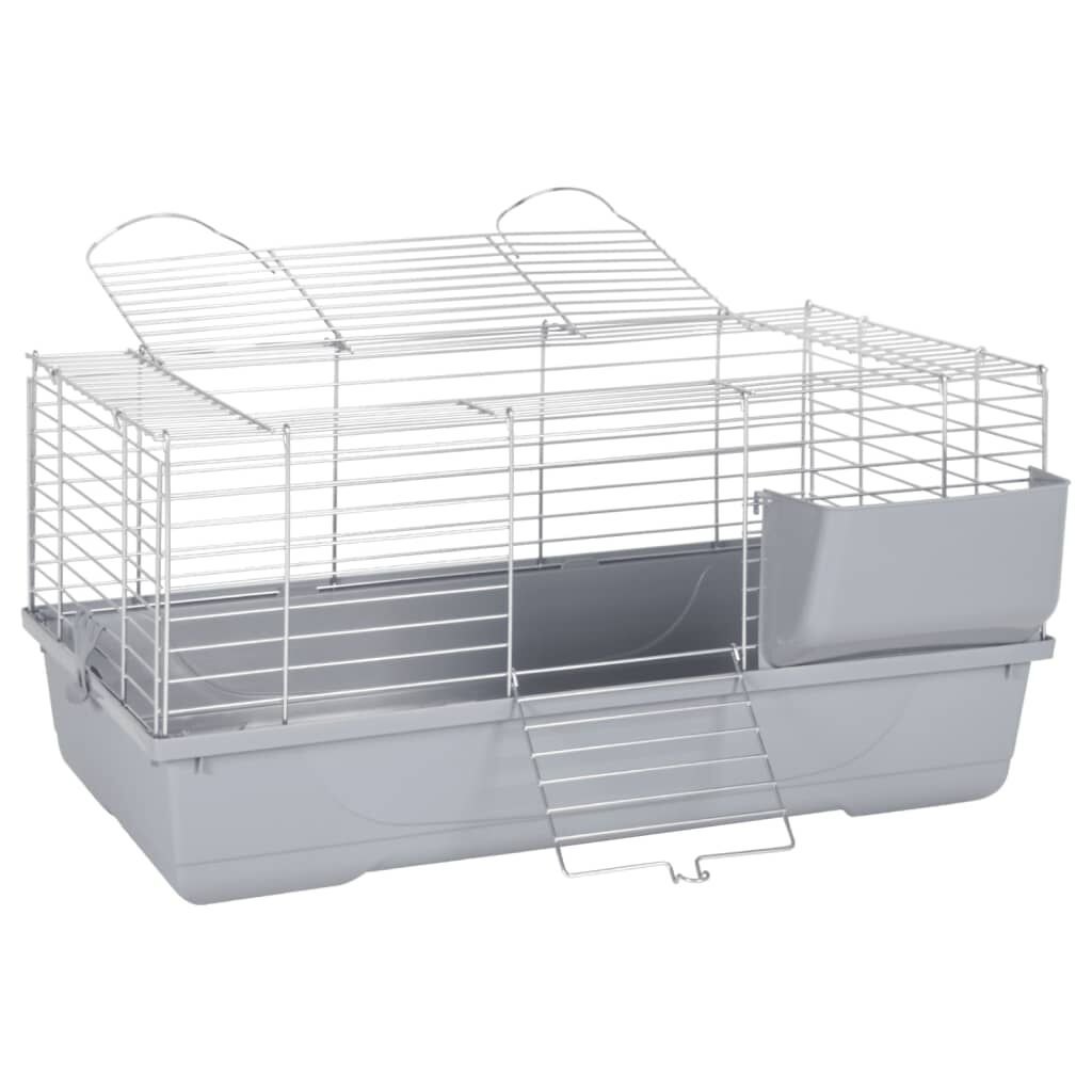 VidaXL Jaula de metal y plástico gris para Pequeños Animales thumbnail