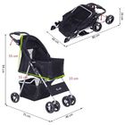 Pawhut coche plegable negro para mascotas, , large image number null