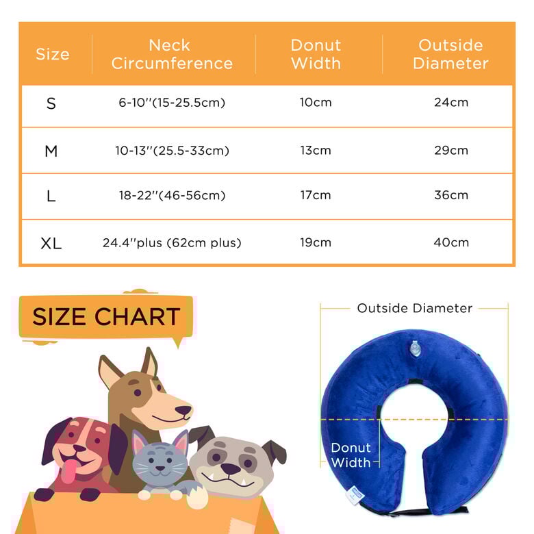 Nobleza Collar Isabelino Inflable Ajustable Azul para mascotas thumbnail