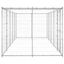 Vidaxl perrera con puerta de bisagra plateada para perros, , large indicador imagen numero 10