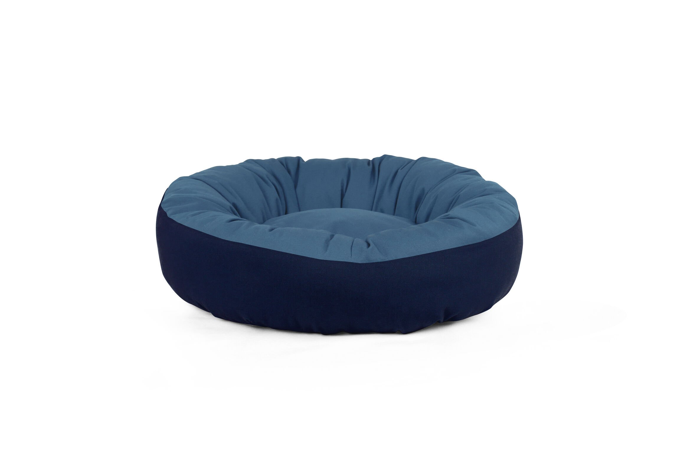 Gauty Cama Redonda para Perros y Gatos  Tela de sarga - Azul oscuro y azul, , large Imagen numero 1