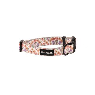 Petite Mafalda Collar con Estampado de Flores rosas para perros