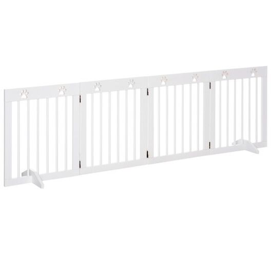 PawHut barrera de seguridad plegable color Blanco, , large image number null