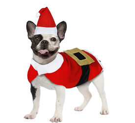 Guirma Disfraz de Papá Noel con cinturón para perro
