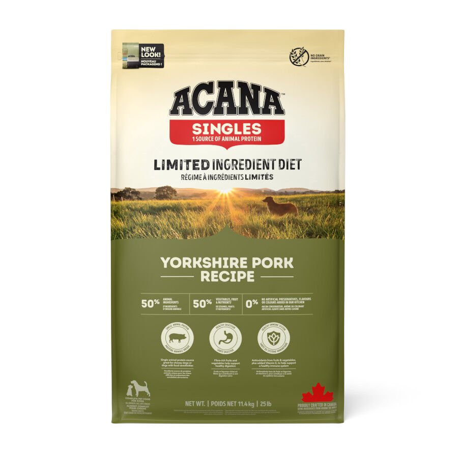 11.4 kg Acana Singles Yorkshire Pork Cerdo con Calabaza pienso para perros, , large Imagen numero 1