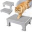 Nobleza Escal&oacute;n para Arenero de Gatos con Alfombrilla Atrapa Arena &ndash; Plataforma Antideslizante de Doble Capa, Rampa Elevada con Altura Ajustable (9 y 16 cm) para Caja de Arena Autom&aacute;tica, Ideal para Gatos Mayores y Gatitos, 45 &times; 32 cm, , large indicador imagen numero 1