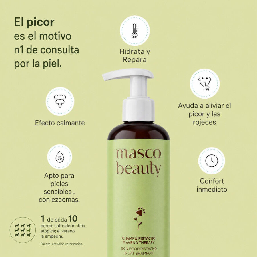 Masco Beauty Champ&uacute; Pistacho y Avena para perros, , large Imagen numero 3