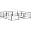 PawHut Parque para Perros de 12 Paneles Parque de Juegos de Bricolaje para Mascotas con 2 Puertas Corralito para Perros para Exterior Interior Acero 80x60 cm Negro, , large indicador imagen numero 1