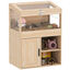PawHut Jaula para Hámster con Espacio de Almacenaje Casa para Hámster con Paneles Acrílicos Visibles Estante Ajustable para Jerbo 60x40x82,5 cm Natural, , large indicador imagen numero 1