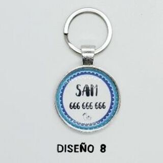Chapa identificativa para perros color Blanca