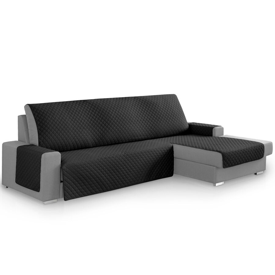 Vipalia Protector Cubresofa Rombos. Negro. Chaise Longue Derecha 240 cm, , large Imagen numero 1
