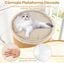 COSTWAY Barril Rascador para Gatos de 3 Niveles, 60 cm Torre Gato Rascador con Almohadilla para Rascar de Sisal, Cama Acolchada, Condominio para Gato Forma Barril, Ideal para Hogares con Varios Gatos, , large indicador imagen numero 3