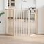 vidaXL Puerta para perros plegable 3 paneles madera de álamo 150 cm, , large indicador imagen numero 2
