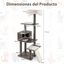 COSTWAY 171cm Árbol Alto para Gatos, Torre Multinivel para Gatos con Percha Superior Acolchada, Condominio, Alfombras Desmontables, Postes Rascadores, Panel Rascador de Sisal, Mueble Trepador para Gatitos, , large indicador imagen numero 2