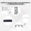 Outsunny Carpa 6x3m Plegable Gazebo para Jard&iacute;n Cenador con 6 Cortinas Mosquitera y Cremallera Bolsa Transporte Montaje F&aacute;cil Acero Tela Oxford Blanco, , large indicador imagen numero 5