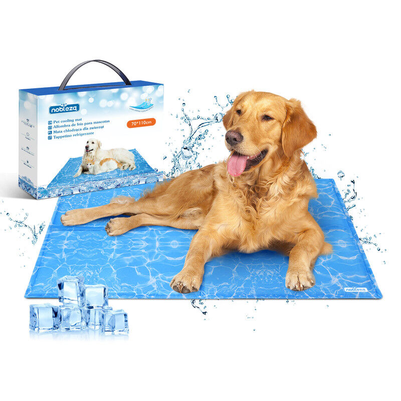 Nobleza Alfombrilla Refrescante para Mascotas &ndash; Gel Auto-refrigerante No T&oacute;xico, Estampado de Gotas Azules, Ideal para Perros y Gatos &ndash; Tama&ntilde;o: 120x80 cm, , large Imagen numero 9