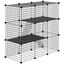 PawHut Jaula para Animales Pequeños de 31 Paneles Parque para Mascotas en Bricolaje con Rampa Corralito para Cobayas Conejos Chinchillas 105x45x105 cm Negro, , large indicador imagen numero 3