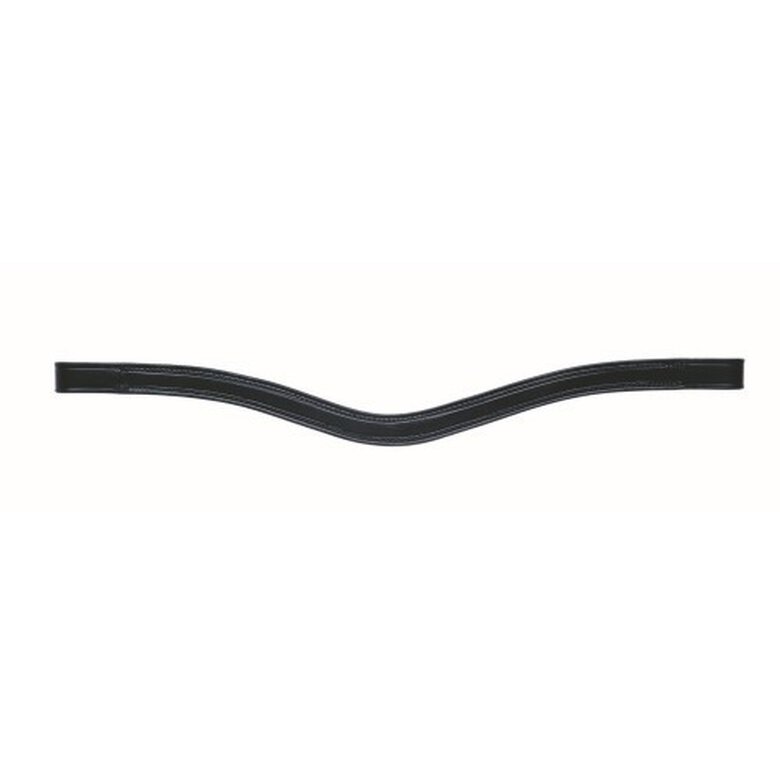 Frontalera curva de piel para caballos color Negro, , large image number null