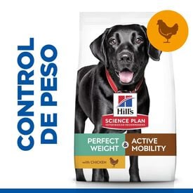 Hill's Science Plan Perfect weight y Active Mobility pollo pienso para perros grandes