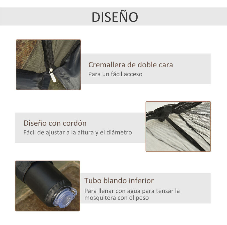 Outsunny Mosquitera Negro para exterior thumbnail