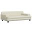 vidaXL Cama para perros de cuero sintético crema 70x45x30 cm, , large indicador imagen numero 5