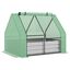 Outsunny Huerto Urbano con Invernadero 127x95x92 cm Tipo Caseta con Arriate de Acero Interior Ventana Enrollable y Cubierta de PE 140 g/m² para Cultivos Plantas Flores Verde, , large indicador imagen numero 1
