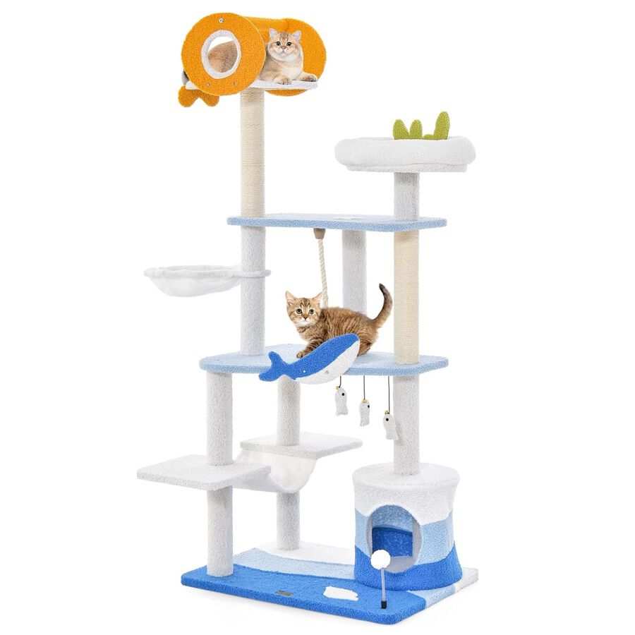 COSTWAY Árbol con Temática Oceánica para Gatos thumbnail