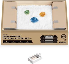 PETKIT Conjunto de arena cristalina con control de pH para gatos, compatible con la bandeja autolimpiante PUROBOT Crystal Duo, sistema de doble recogida de residuos, bandeja reemplazable, control de olores, gran capacidad de absorci&oacute;n, paquete de 4 unidades