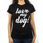 Camiseta mujer "Love my dog!" color Negro, , large indicador imagen numero 2