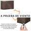 Outsunny Funda para Muebles de Jard&iacute;n 600D Oxford Protecci&oacute; contra el Polvo los Rayos UV Cubierta para Mobiliario Exterior 127x72x76 cm para Mesas Sillas Sof&aacute;s Marr&oacute;n, , large indicador imagen numero 4