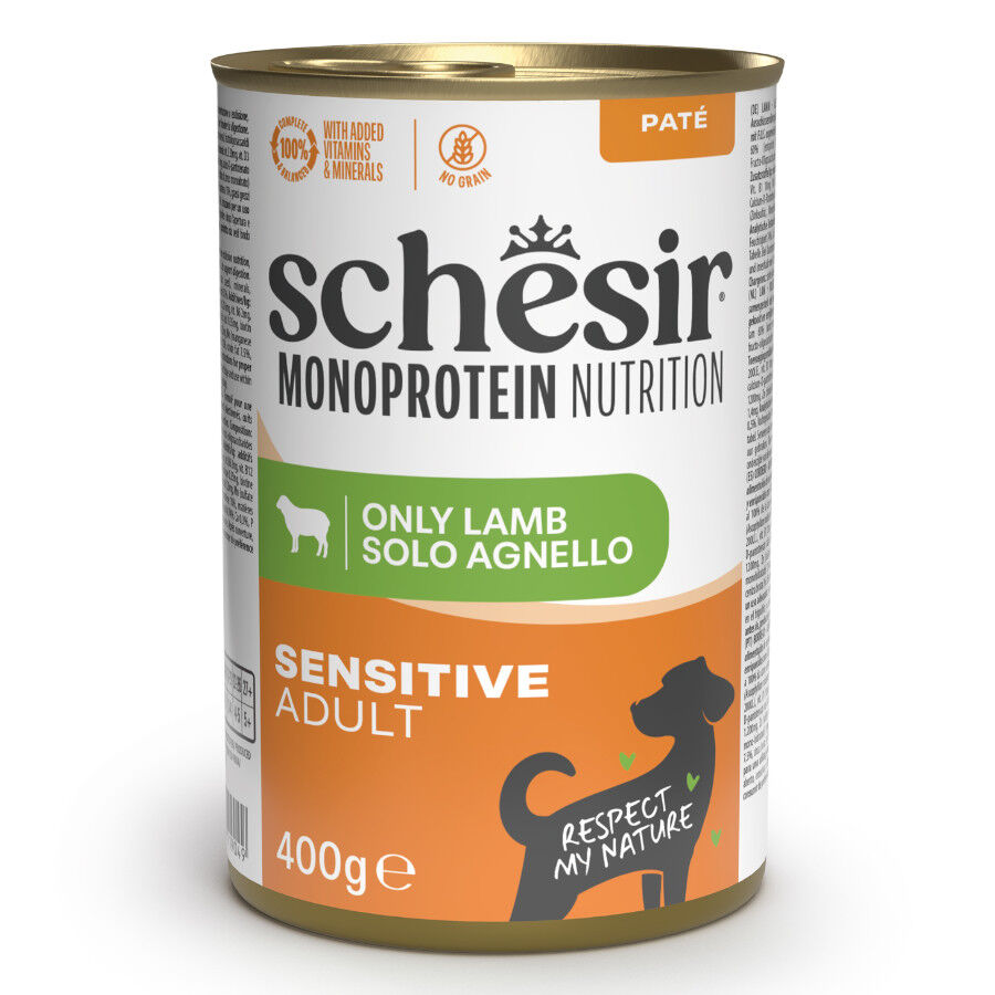 400 g Schesir Monoprotein Lata Cordero para perros, , large Imagen numero 1