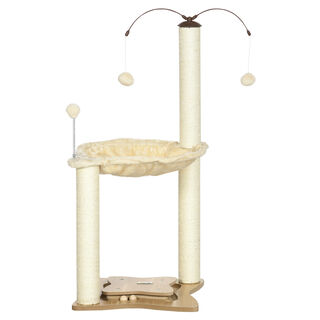 PawHut Árbol Rascador para Gatos con Hamaca Postes de Sisal