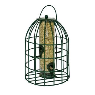 Poste de alimentación de semillas con protección para pájaros , Poste de alimentación de semillas con protección para pájaros