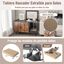 COSTWAY Cajas de Arena para Gatos, Casa de Baño Oculto para Mascota con 2 Puertas, Estante Abierto y Rascador para Gatos, Mesa Auxiliar para Gatos 90 x 50 x 54 cm, , large indicador imagen numero 4